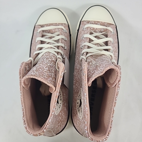 NEW Converse Chuck Taylor CTAS Lift Hi Dusty Cinder/Egret/Black Sneaker Size 10 - Picture 7 of 10